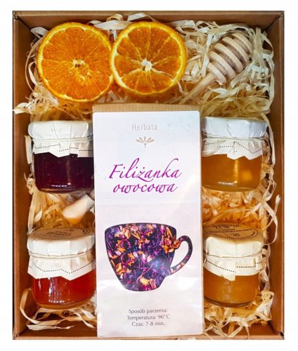  BASKET GIFT SET GIFT TEA HONEY JAM