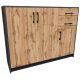  Matkam chest of drawers MATKAMK3D2SGRAFITWOTAN 109.3 x 35 x 85cm Wotan oak, matt graphite