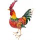  ROOSTER GARDEN DECORATION FIGURE MADE OF METAL