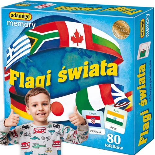  Adamigo FLAGS OF THE WORLD MEMORY LOGICAL THINKING GAMES EDUCATIONAL GAME EDUCATIONAL SET DEVELOPMENTAL TOYS GAMES FOR CHILDREN EDUCATIONAL TOYS FOR CHILDREN SET