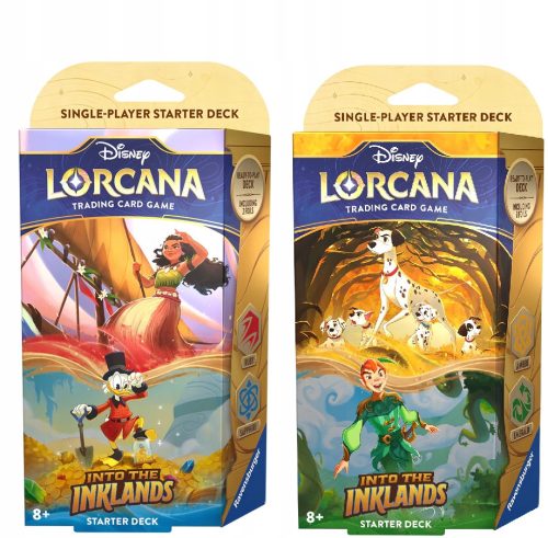  Disney Lorcan: Inklands – Ruby & Sapphire Starter Deck + Disney Lorcan: Into the Inklands – Amber & Emerald Starter Deck