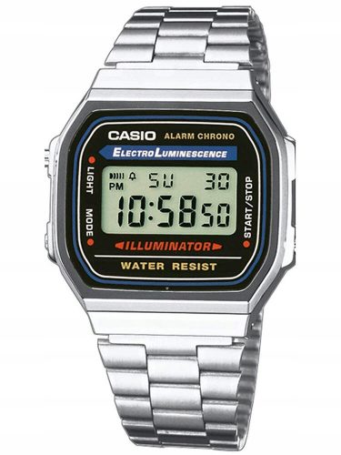  CASIO A158WA-1A VINTAGE RETRO MEN'S WATCH + BOX