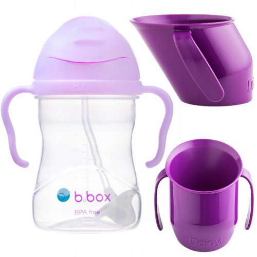  B.box Gelato bottle with straw purple BB00518 + Doidy cup for learning to drink 200 ml purple