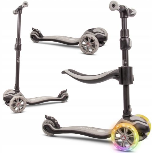  Three-wheeled balance scooter for children 3in1 LED gray