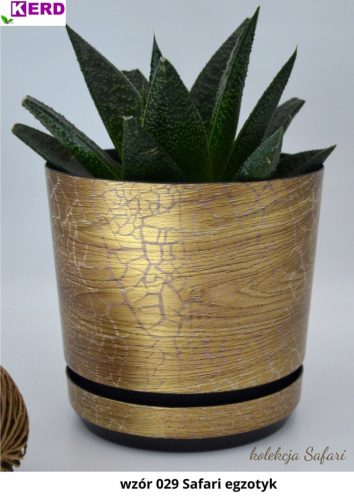  Kerd flowerpot 31 cm x 32.5 x 31 cm diameter 32.5 cm plastic black, natural, brown and beige tones, orange tones, yellow and gold tones, multi-coloured