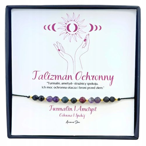  Bracelet with stones AriannaStore Talisman Protective tourmaline and amethyst