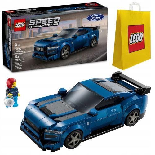  LEGO Speed Champions 76920 Ford Mustang Dark Horse + LEGO 6315792 VP PAPIERBEUTEL MEDIUM M 34X41X10 TE