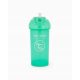  Twistshake 360m green bottle cup with straw