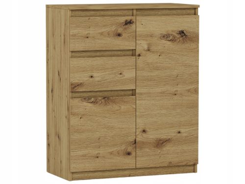  Mobene Modern Chest of Drawers 80 x 40 x 98 cm, matt Artisan oak