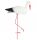  Artificial bird - stork made of plastic, metal legs, 32x11x49 cm