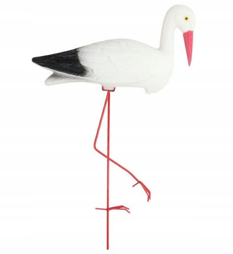  Artificial bird - stork made of plastic, metal legs, 32x11x49 cm