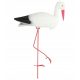  Artificial bird - stork made of plastic, metal legs, 32x11x49 cm