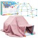  tent base, fort construction, straws, blocks