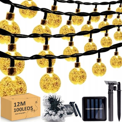  SOLAR GARDEN LIGHTS GARLAND DECORATION PATIO OUTDOOR 12M 100LED