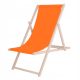  Springos DC0001 OR deck chair, orange and red wood