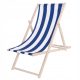  Springos deck chair, wooden beach chair with stripes, multi-colored wood