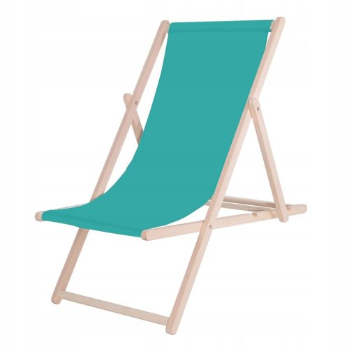  Springos DC0001 TR deck chair, blue and navy blue wood