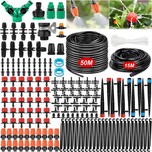  DRIP GARDEN IRRIGATION SYSTEM 50M + 15M AUTOMATIC