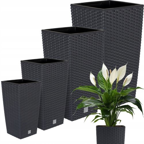  Deco4Home Flowerpot 24 cm x 24 x 45 cm Plastic Anthracite + 3 more products