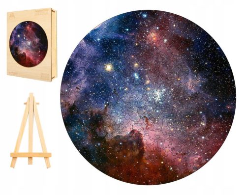  LARGE WOODEN PUZZLE 280 PIECES GALAXY IN A WOODEN BOX