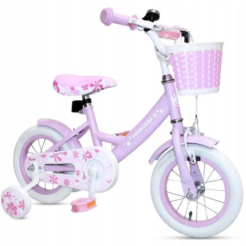  Enero PRINCESS 12" Bike, White, Purple