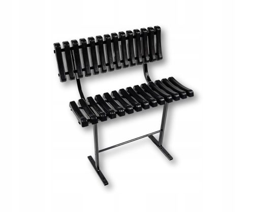 PVC cemetery bench, 14 ribs, with backrest – POLISH MANUFACTURER