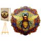  LARGE WOODEN PUZZLE 300 PIECES MANDALA BEE IN A WOODEN BOX