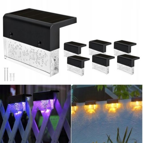  Solar lamp, black, 10 cm, 4 pcs.