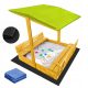 SANDBOX 120 WITH ADJUSTABLE TOP, LOCKABLE, WOOD, FREE YELLOW