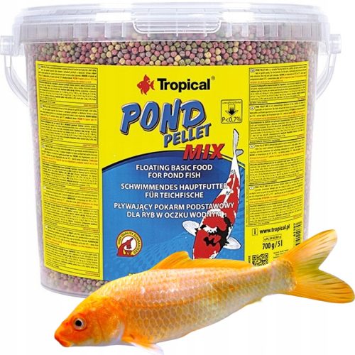  Tropical Pond Pellet Mix S Fish Food 700 g 5 l