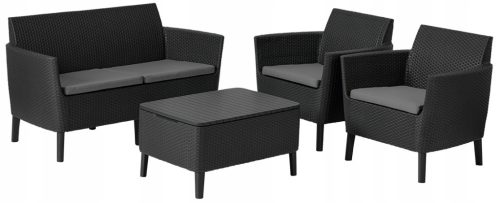  Keter plastic garden furniture set Salemo gray 4-piece