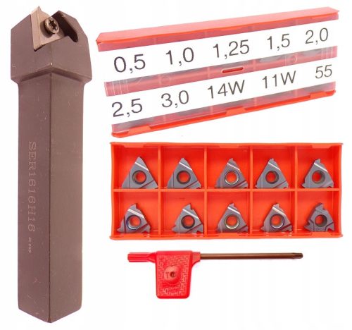 Reversible blade SER 16x16 H16 1 pc. + insert 10 pcs. SH 16ER 60° 55°