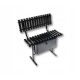 PVC cemetery bench, 14 ribs, with backrest and box, POLISH MANUFACTURER