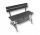 Cemetery grave bench A forged bench with backrest and box