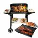  GARDEN CHARCOAL GRILL WITH SHELVES GRID ON WHEELS PORTABLE BBQ 1002