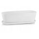  Polnix flowerpot 28 cm x 8 x 8.5 cm, diameter 9 cm, white ceramic