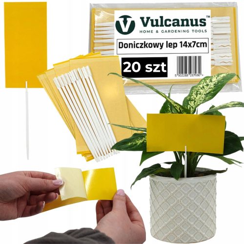  20x YELLOW POT PARTY against ground gnats, aphids, fruit flies, insects, sticky