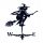  Vintage Iron Witch Helmet Weather Vane