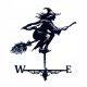  Vintage Iron Witch Helmet Weather Vane