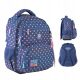  SCHOOL BACKPACK FOR GIRLS, BLUE WITH DOTS KITE