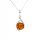  Silver pendant with cognac amber PENDANT made of silver elegant FILM