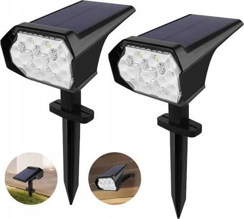  Vicalo solar lamp, black, 30 cm, 2 pcs.