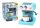  Toy Coffee Maker Household Appliances Water Steam Turquoise