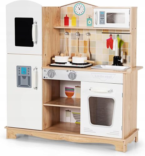  Wooden kitchen for children with kitchen accessories