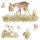  Wall stickers for children forest animals deer rabbit forest