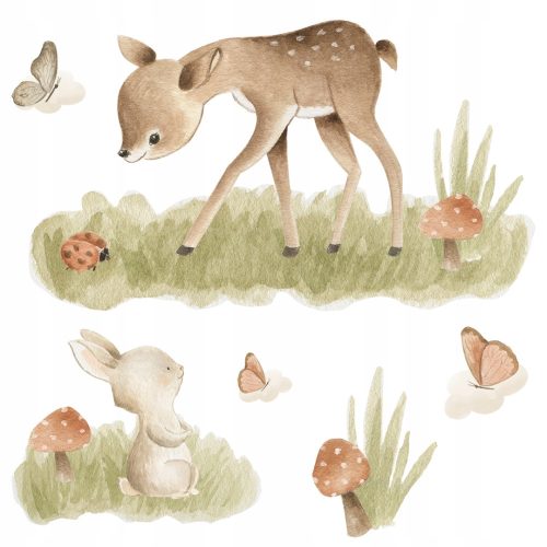  Wall stickers for children forest animals deer rabbit forest