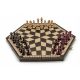  Chess set for three players, large, brown/Chess set for three, large Żurek chess