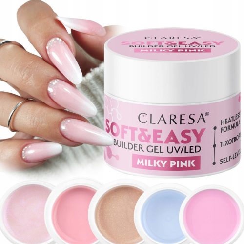  CLARESA SOFT & EASY BUILDING GEL WITH TIXOTROPY COLOR CHOICE 90 g