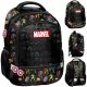  Avengers Paso Multi-Compartment School Backpack, Black, Reds, Blues, Greens, Multicolored, 19 l