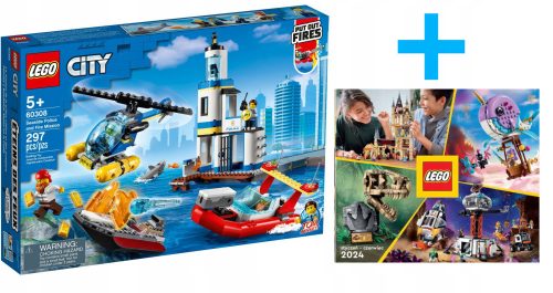  LEGO City 60308 Police and Sea Patrol + LEGO CATALOG 2024 NEW
